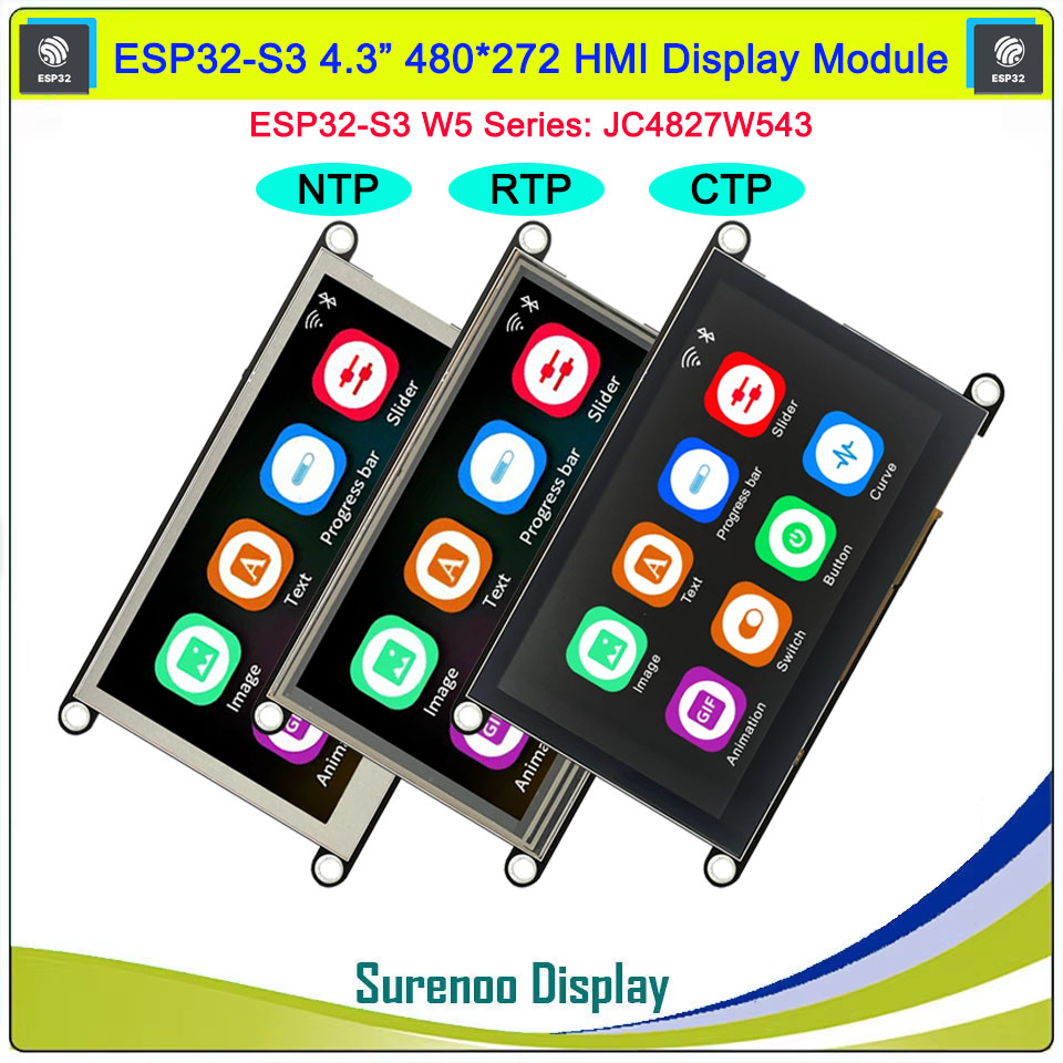Esp32 P4 - Guition HMI W5 ESP32-S3-N4R8 JC4827W543 4,3